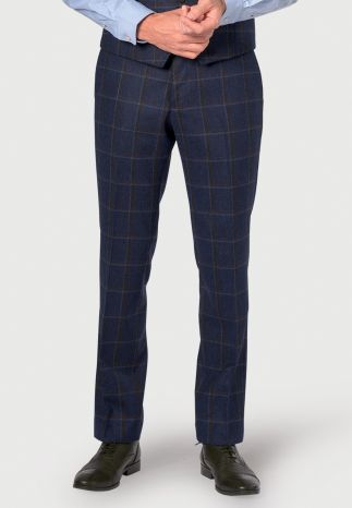 Blue Tweed Trousers by Brook Taverner  1562A  The Haincliffe