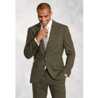 Tailored Fit Moss Melange Wool Blend Suit - Vest Optional 