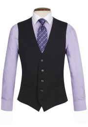 Tailored Fit Black Washable Vest