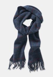 Blue Tweed Lambswool Scarf