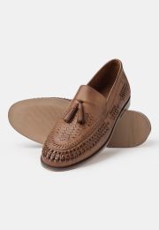 Beech Cognac Leather Tassel Loafer