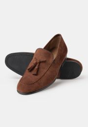 Brown Suede Tassel Loafer