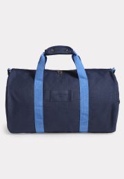 Navy Cotton Canvas Duffle Bag