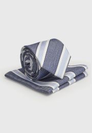 Striped Tie and Hanky Set