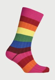 Cotton Rich Multicolored Striped Socks