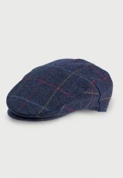 Blue Check Tweed Flat Cap