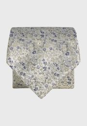 Pure Silk Sage Ditsy Floral Jacquard Tie