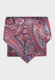 Pure Silk Navy Paisley Jacquard Tie