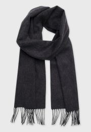 Plain Charcoal Lambswool Scarf