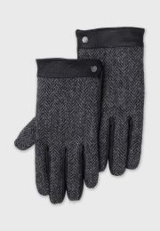 Grey Harris Tweed Gloves