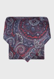 Red Ornate Pure Silk Paisley Tie