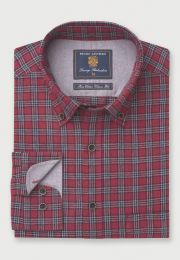 Wine Melange Check Shirt