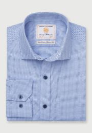 Regular and Tailored Fit Sky Blue Dobby Cotton Shirt