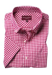 Tailored Fit Portland Red Gingham Short Sleeve Shirt