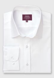 Tailored Fit White Cotton Shirt