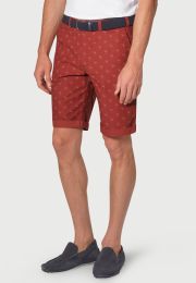 Barrington Stretch Cotton Brick Flamingo Print Shorts