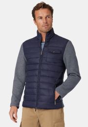 Blake Lightweight 'Hybrid' Quilted Zip Through Cardigan