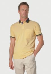 Bowrey Pure Cotton Lemon Melange Pique Polo Shirt