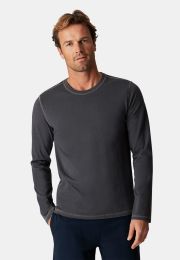 Bristol Garment Washed Crew Neck Long Sleeve T-Shirt