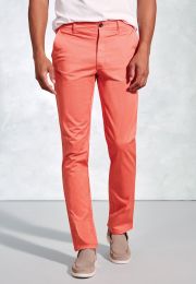 Tailored Fit Broderick Coral Garment Dyed Casual Pants