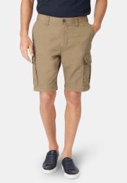 Carleton Stretch Cotton Sand Cargo Shorts