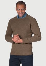 Charlbury Clay Lambswool Crew Neck Sweater