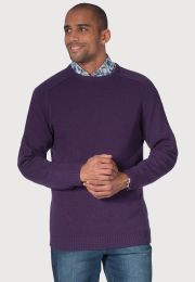 Charlbury Damson Lambswool Crew Neck Sweater