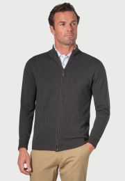 Columbus Charcoal Zip Through Cardigan