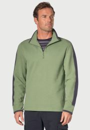 Cork Apple Pure Cotton Zip Neck Sweatshirt