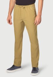 Regular Fit Cowdrey Sand Linen Cotton Stretch Drawcord Pants