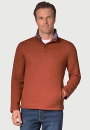 Dawson Paprika Pure Cotton Quilted Sweatshirt