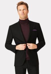 Tailored Fit Phoenix Black Suit