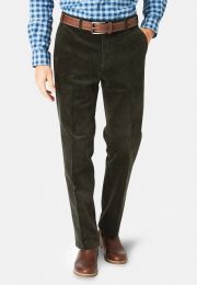 Regular Fit Ellroy Olive Corduroy Pants