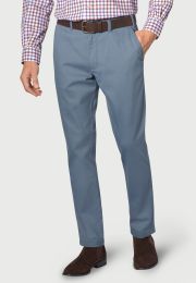 Regular Fit Illingworth Blue Cotton Stretch Pants