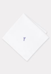 Pure Cotton Initial F Hankies x 3