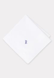 Pure Cotton Initial R Hankies x 3