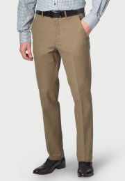 Regular Fit Kerswell Stone Cotton Moleskin Pants