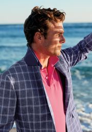 Regular Fit Leyburn Blue Check Sports Coat