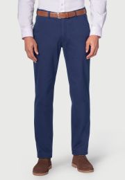 Regular Fit Denver Royal Blue Cotton Stretch Chinos