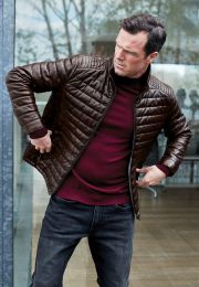 New Forest Oxblood Leather Quilted Jacket