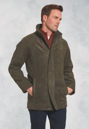 Niven Khaki Suede Padded Coat