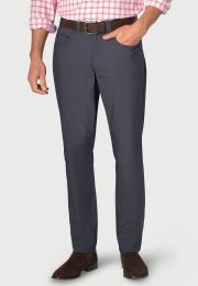 Tailored Fit Oakman Navy Microcheck Pants