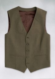 Tailored Fit Oliver Moss Melange Wool Blend Suit Vest