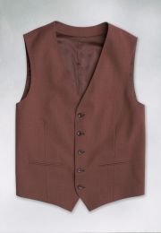 Tailored Fit Oliver Rust Melange Wool Blend Suit Vest