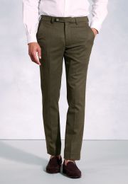 Regular Fit Olney Olive Flannel Pants