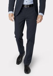 Tailored Fit Pegasus Navy Pin Dot Washable Suit Pants