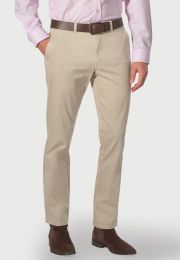 Tailored Fit Perry Stone Fine Twill Stretch Cotton Pants