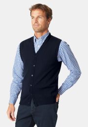 Salcombe Navy Merino Wool Vest