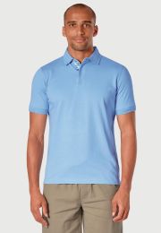 Seppi Pure Cotton Jersey Sky Blue Polo Shirt