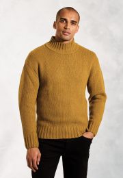 Waver Mustard Lambswool Turtle Neck Sweater